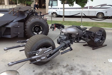 THE DARK KNIGHT RISES Tumbler And Bat Pod Images