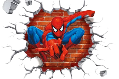 Aliexpress.com : Buy Super Hero Spider Man Breaking Wall 3D Effect ...