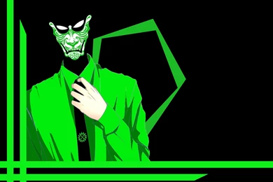 Dark Green Pentagon Samurai Freak Eyes Wallpapers