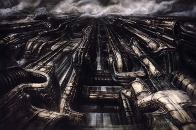 Biomechanical Landscape 010   Surrealist H R Giger Art Wallpapers ...