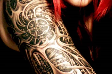 Full Biomechanical Tattoo Design For Men On Back Wallpapers HD ...