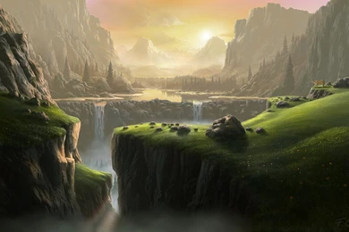 Wallpapers Black Puma Full Hd Drawings Nature Waterfalls Mountains ...