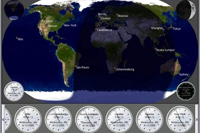 Top 500 Screensaver: World Timezone Screensaver