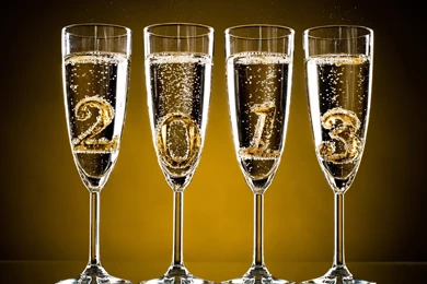 Happy New Year 2013 In Glass