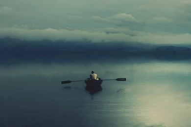 15805 Man Rowing On The Dark Lake 1920x1080 Photography Wallpapers ...