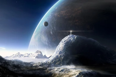 Download Wallpapers The Lighthouse On An Alien Planet (1600 X 900 ...