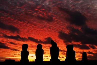 Easter Island Sunset Wallpapers