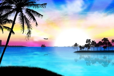 Island Sunrise HD Wallpapers