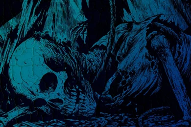 Blue Wallpapers For Skull_1280X960_29102 Blue Hand Painted Skull ...