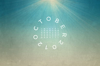 October 2012 Desktop Calendar Wallpapers