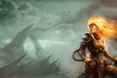 Download Wallpapers 2560x1024 Magic, The Gathering, Chandra, Art ...