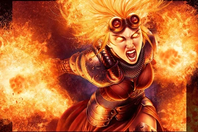 Magic The Gathering Chandra Nalaar Steve Argyle Ablaze Wallpapers ...