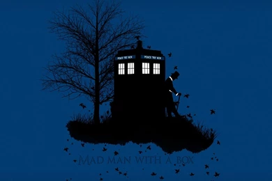 Doctor Who Tardis Artwork Blue Backgrounds Leaves Wallpapers