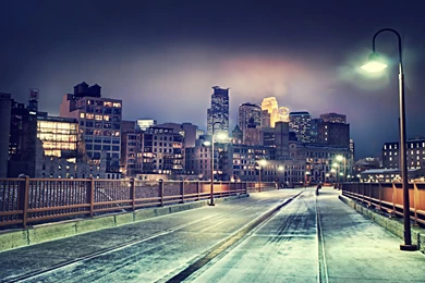 Download Wallpapers 3840x2400 Minneapolis, Usa, Bridge, Winter ...
