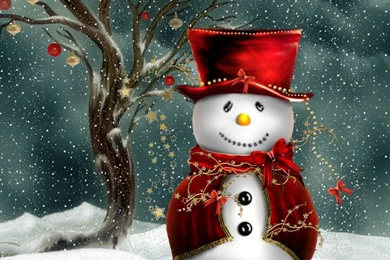 Country Christmas And Snowman 1920x1080px