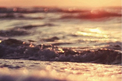 Fuzzy Sunset Beach Wave Landscape iPhone 6 Wallpapers Download ...