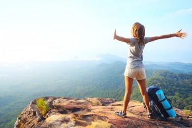 Girl On Top Of Mountain   Wallpapers   HD Wallpapers