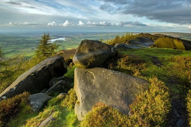 View From The Mountain Top, Rock, Sky, Cloud, Tree, Valley, Nature ...