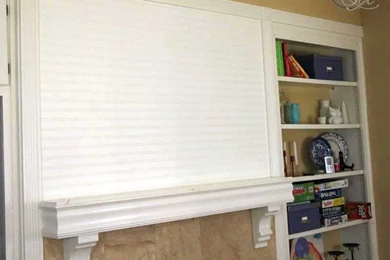 Fireplace Makeover Using Beadboard Wallpapers   The Kim Six Fix