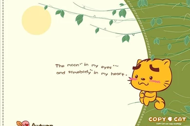 Copy Cat   Lovely Cartoon Cat Character 28   Wallcoo.net