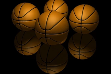 3D BASKETBALL BALLS WALLPAPER   (