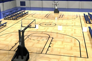 Basketball Court 3D Wallpaper, HD Desktop Wallpapers