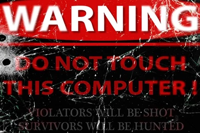 WARNING WALLPAPER   (