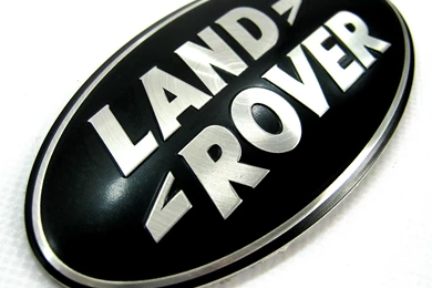 Land Rover Defender Black Silver Front Grille Badge Oval
