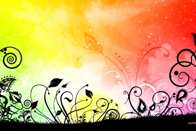 Abstract Flowers Rainbows Floral : Desktop And Mobile Wallpapers ...