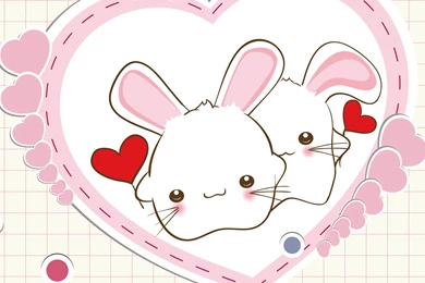 Cartoon Rabbit Pattern iPad Air 2 Wallpapers