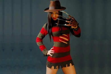 Brunette Freddy Krueger Improvisation Costume