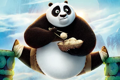 HD Backgrounds Kung Fu Panda 3 Eating Momos Dumpling Spread Legs ...