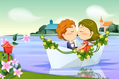 Download Romantic Cartoon Wallpapers Free By Udhao.net