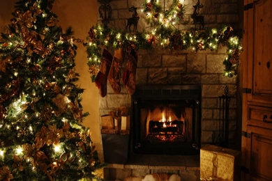 Christmas Fireplace Images   All Wallpapers New