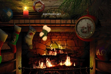 Christmas Fireplace Wallpapers Free