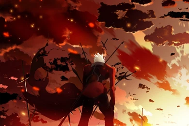Download Wallpapers 1280x1024 Fate Stay Night, Archer, Sunset, Man ...