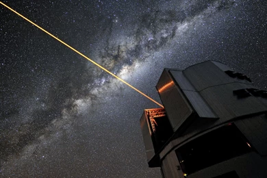 ESO's Very Large Telescope With Laser Beam Space Wallpapers