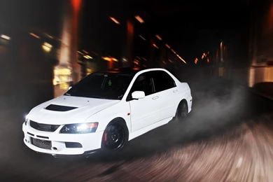 Tuned Mitsubishi Lancer Evolution Ix Headlights Speed Wallpapers ...