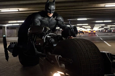 Download 1366x768 Batman On The Batpod Wallpapers