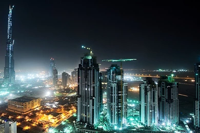 Dubai Night Skyline Wallpapers