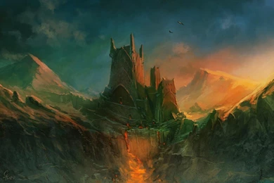 Fortress Fantasy Art Silmarillion Jrr Tolkien Wallpapers