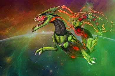 Space Roar (Mega Rayquaza FanArt) Wallpapers By Lululock71 On ...