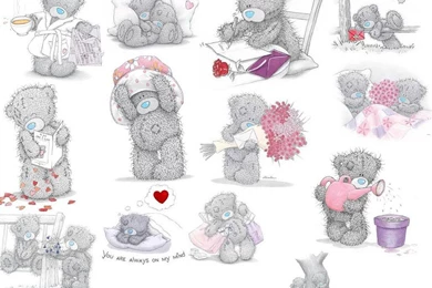 Wallpapers Tatty Teddy Flower Me To You Free Screensavers 1024x768 ...