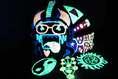 Domo Hat Decorated With GLOW IN THE DARK Felt Ink By ...
