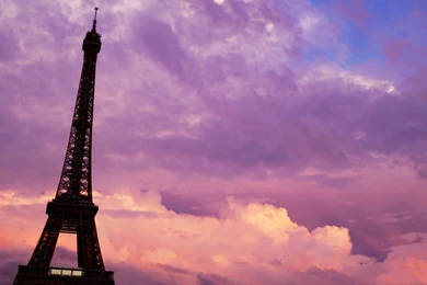 Paris Purple Pink Sunset