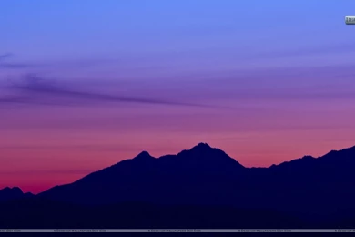 Mountain In Pink Evening At Sunset Wallpapers