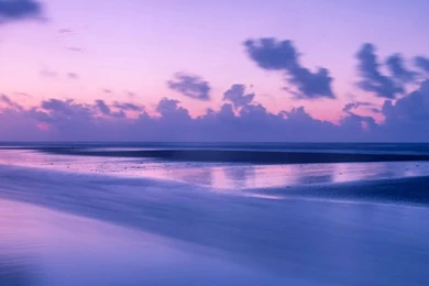 Pink Sunset Reflected In The Sea HD Desktop Wallpapers : High ...