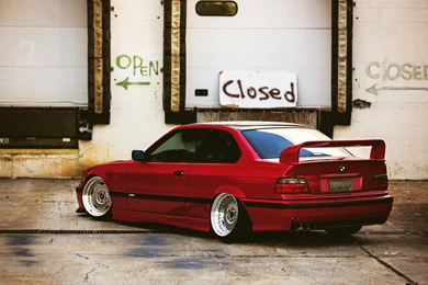 BMW E36 Red Tuning Car HD Wallpapers   FreeWallsUp