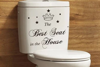Aliexpress.com : Buy Toilet Seat Wall Sticker Decals Vinyl Art ...