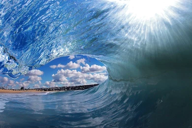 Download Wallpapers, Download 2560x1600 Blue Ocean Beach Waves ...